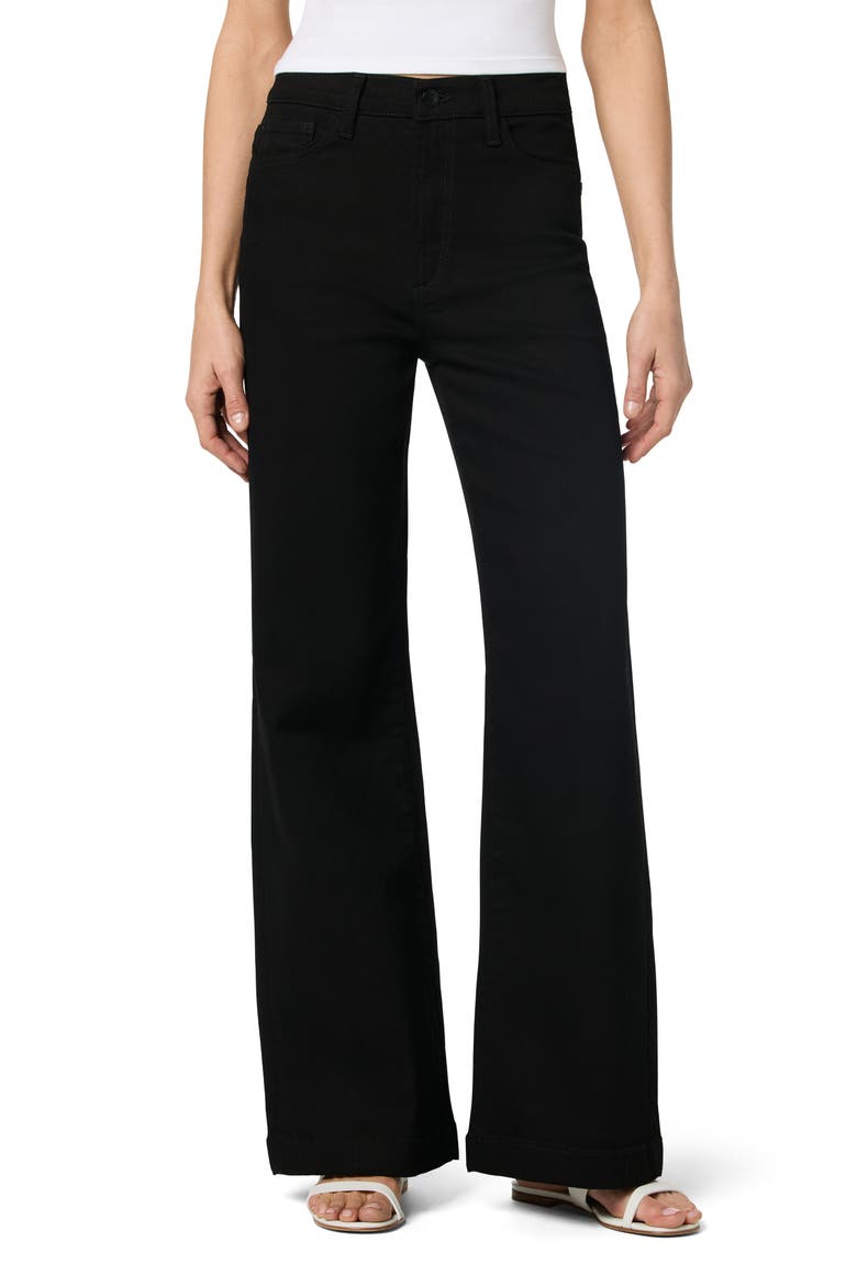 High Waist Wide Leg Jeans, Main, color, BLACK RINSE
