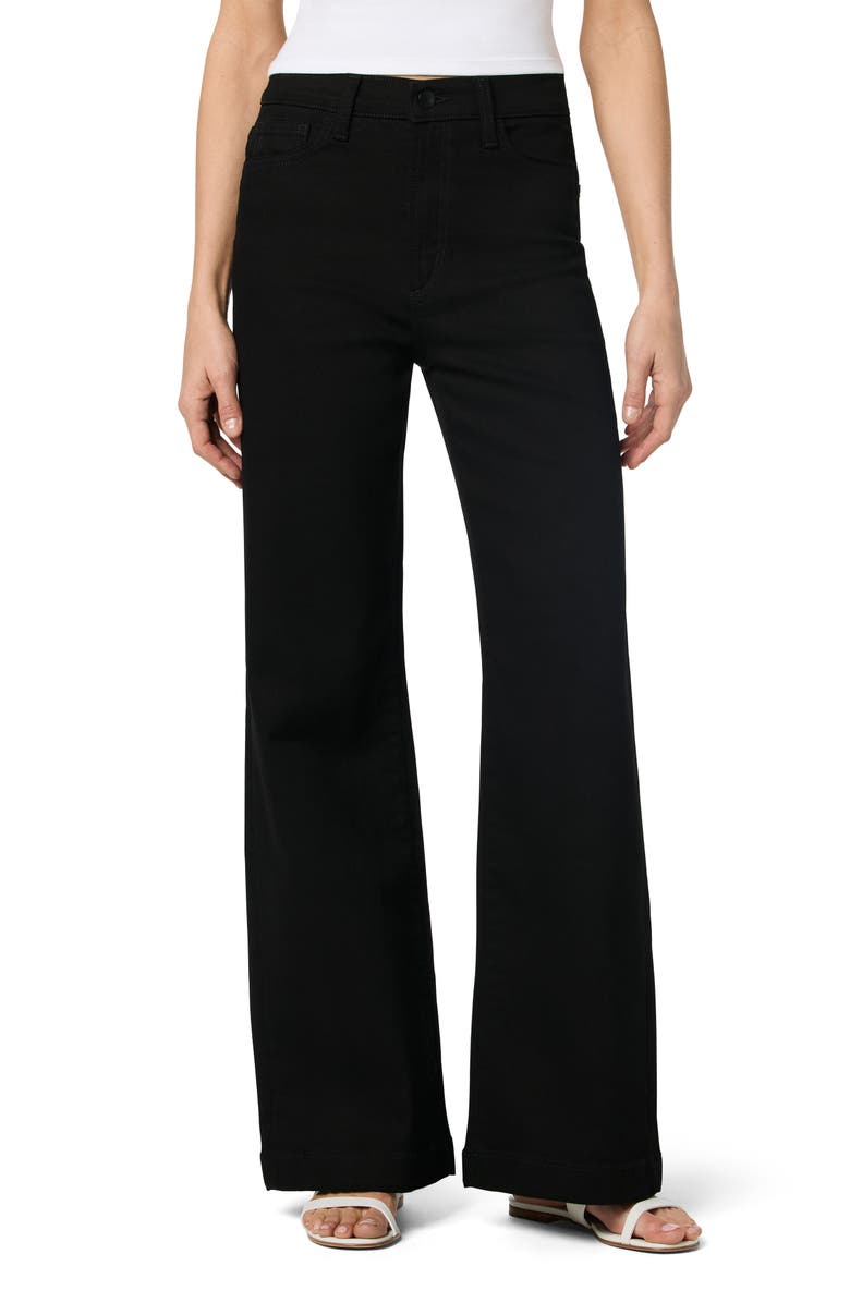 Joe's High Waist Wide Leg Jeans, Main, color, Black Rinse