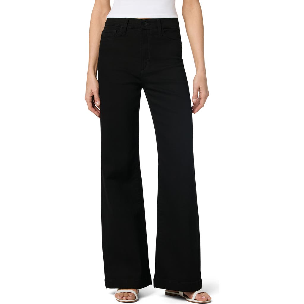 Joe's High Waist Wide Leg Jeans In Black