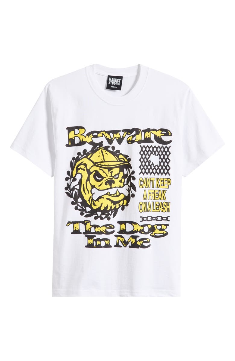 MARKET Beware Dog in Me Cotton Graphic T-Shirt, Alternate, color, White