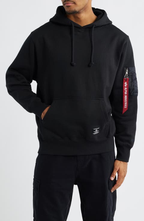 Utility Pocket Cotton Fleece Hoodie