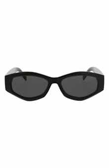 BCBG 53mm Slim Geometric Oval Sunglasses