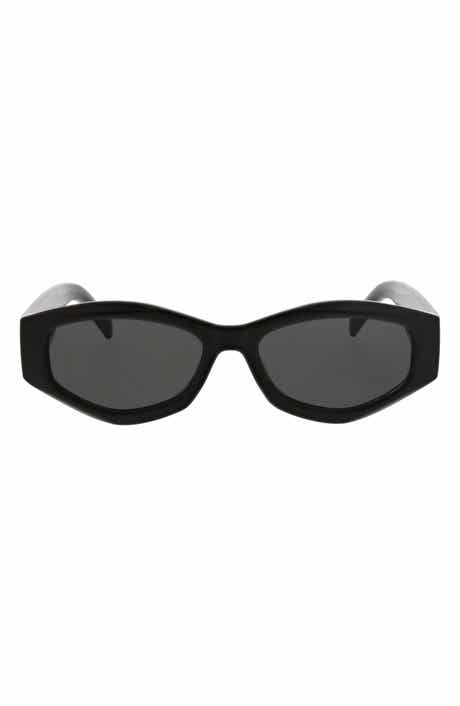 BCBG 53mm Slim Geometric Oval Sunglasses