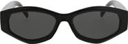BCBG 53mm Slim Geometric Oval Sunglasses