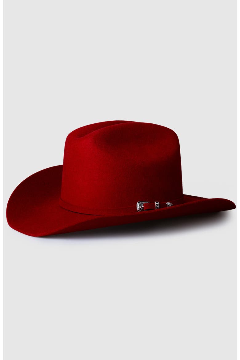The Roamer Wool Western Cowboy Hat, Main, color, Dark Red