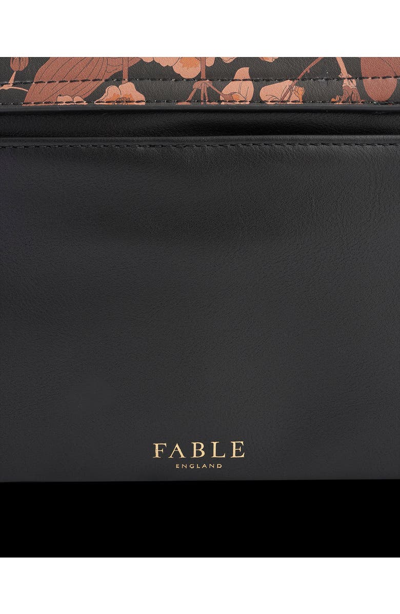 Fable England Deco Blooms Black Crossbody Handbag, Alternate, color, Black