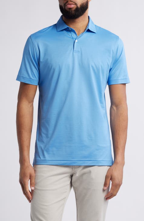 Peter Millar Men's Large Polo New With Tags Striped Navy/blue