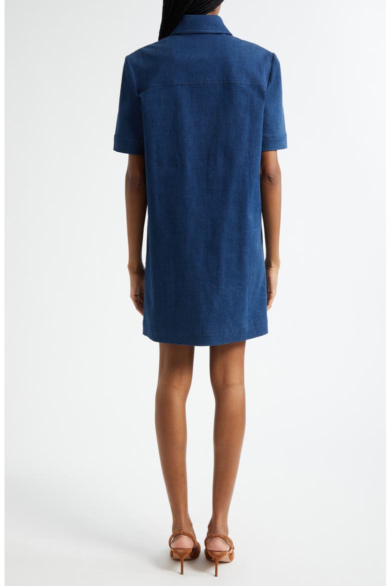 Koulis Short Sleeve Denim Shirtdress, Alternate, color, MOODY BLUE