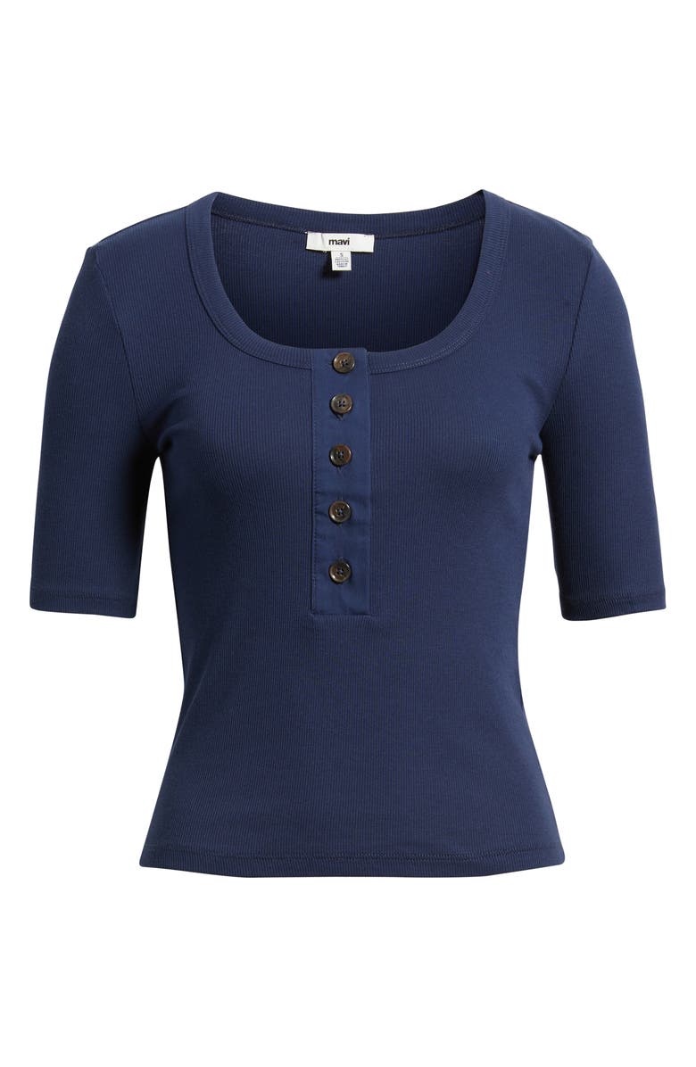 Mavi Jeans Scoop Neck Henley Tee, Main, color,