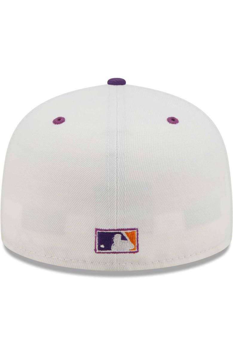 New Era Men's New Era White/Purple Washington Nationals 2008 Nationals Park Inaugural Season Grape Lolli 59FIFTY Fitted Hat, Alternate, color,