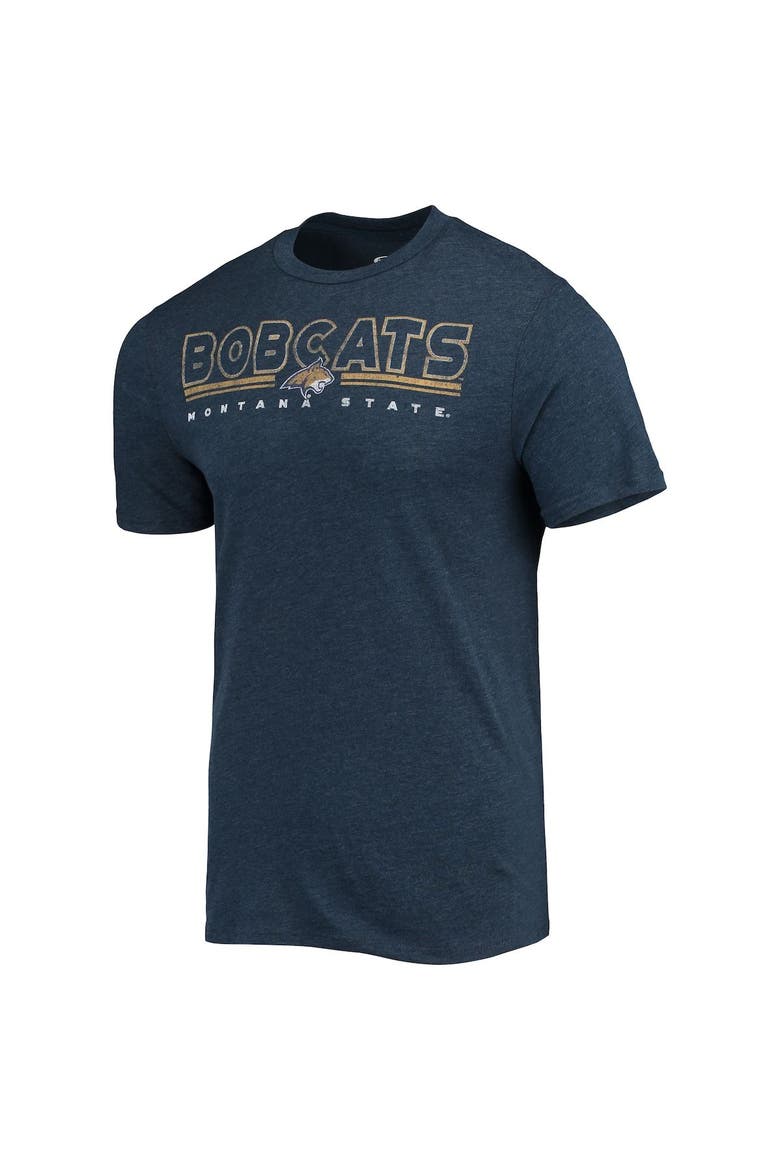 Men's Concepts Sport Heathered Charcoal/Navy Montana State Bobcats Meter T-Shirt & Pants Sleep Set, Alternate, color, Heather Charcoal