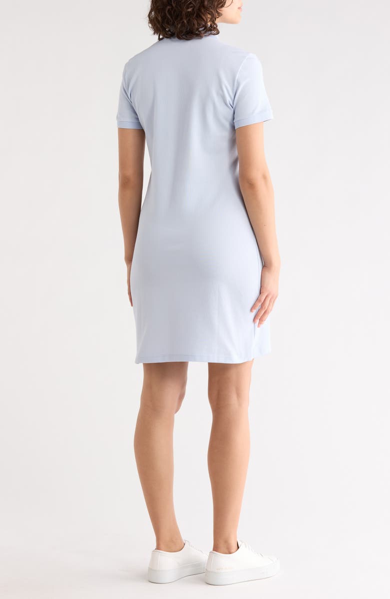 Lacoste Stretch Cotton Polo Dress, Alternate, color, Phoenix Blue