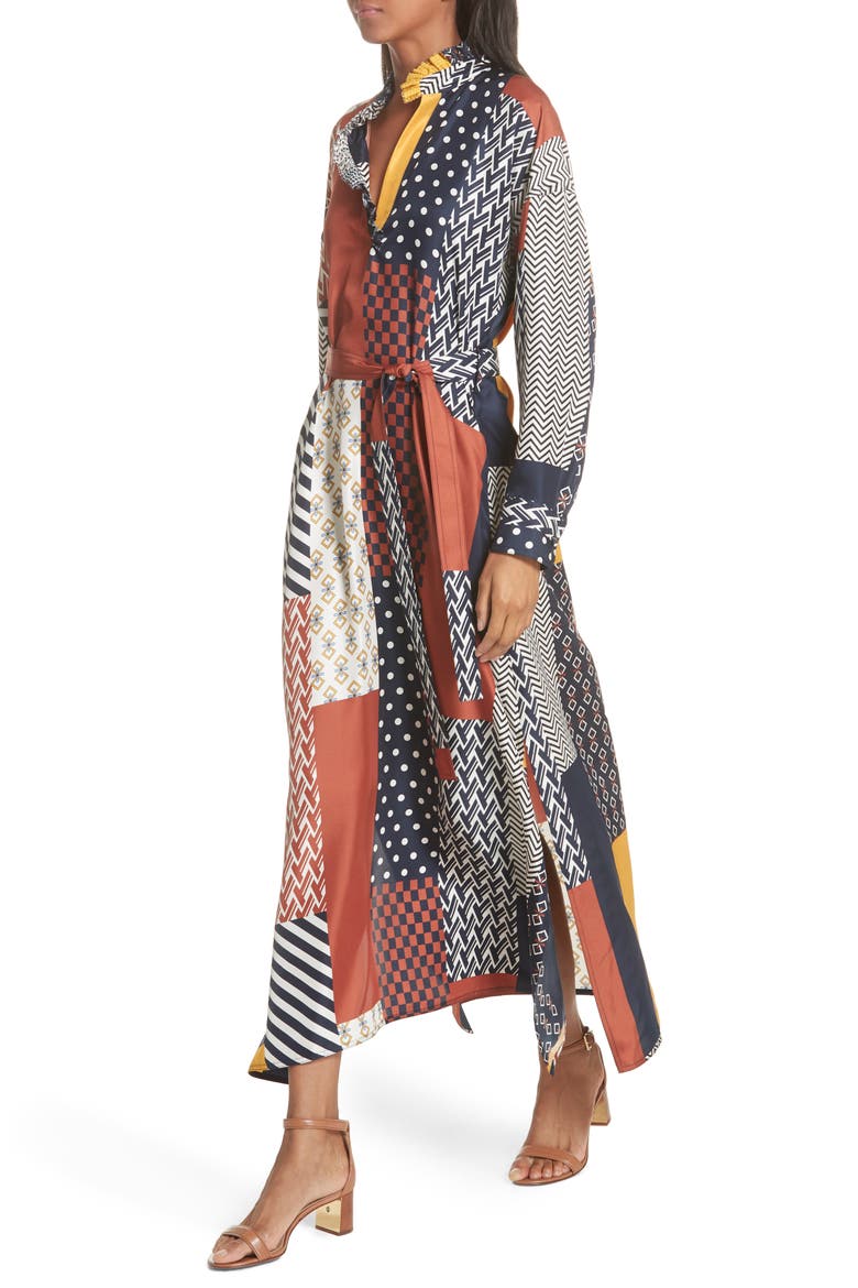 Bianca Patchwork Maxi Dress, Alternate, color, GEOMETRIC PATCHWORK