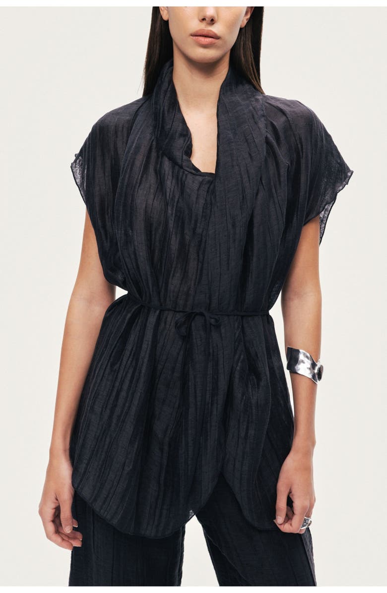 Nocturne Belted Vest, Main, color, Black