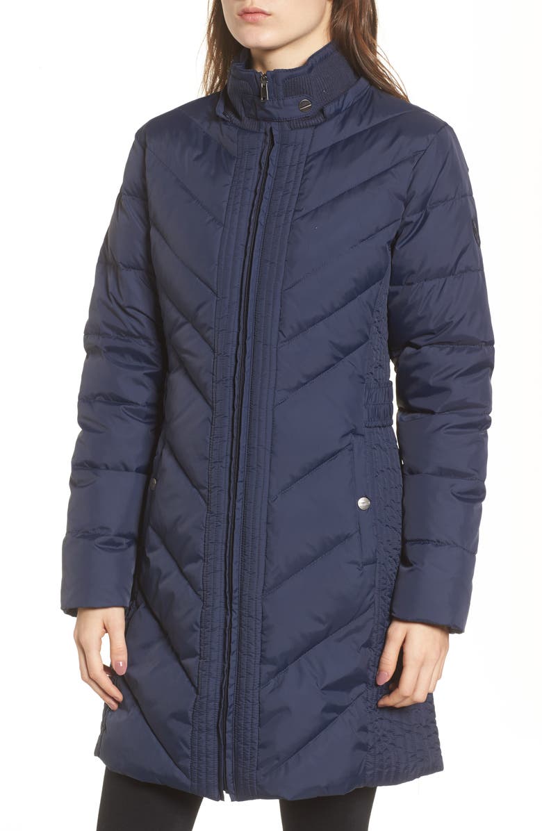 Larry Levine Faux Fur Trim Hooded Jacket, Alternate, color, 