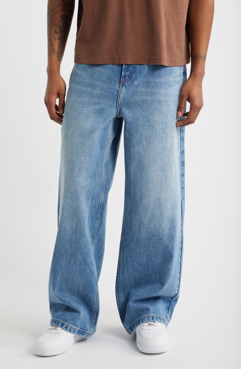 Elwood Nonstretch Baggy Jeans, Main, color, Medium Wash