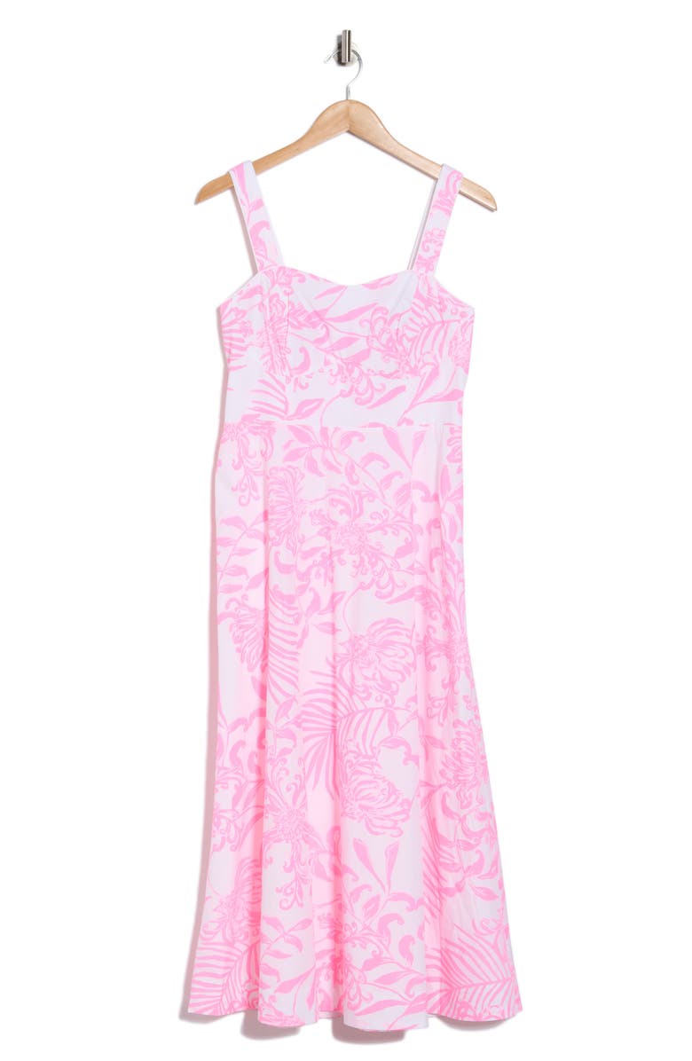 Lilly Pulitzer<sup>®</sup> Maella Midi Dress, Main, color, Rousseau Pink Glisten