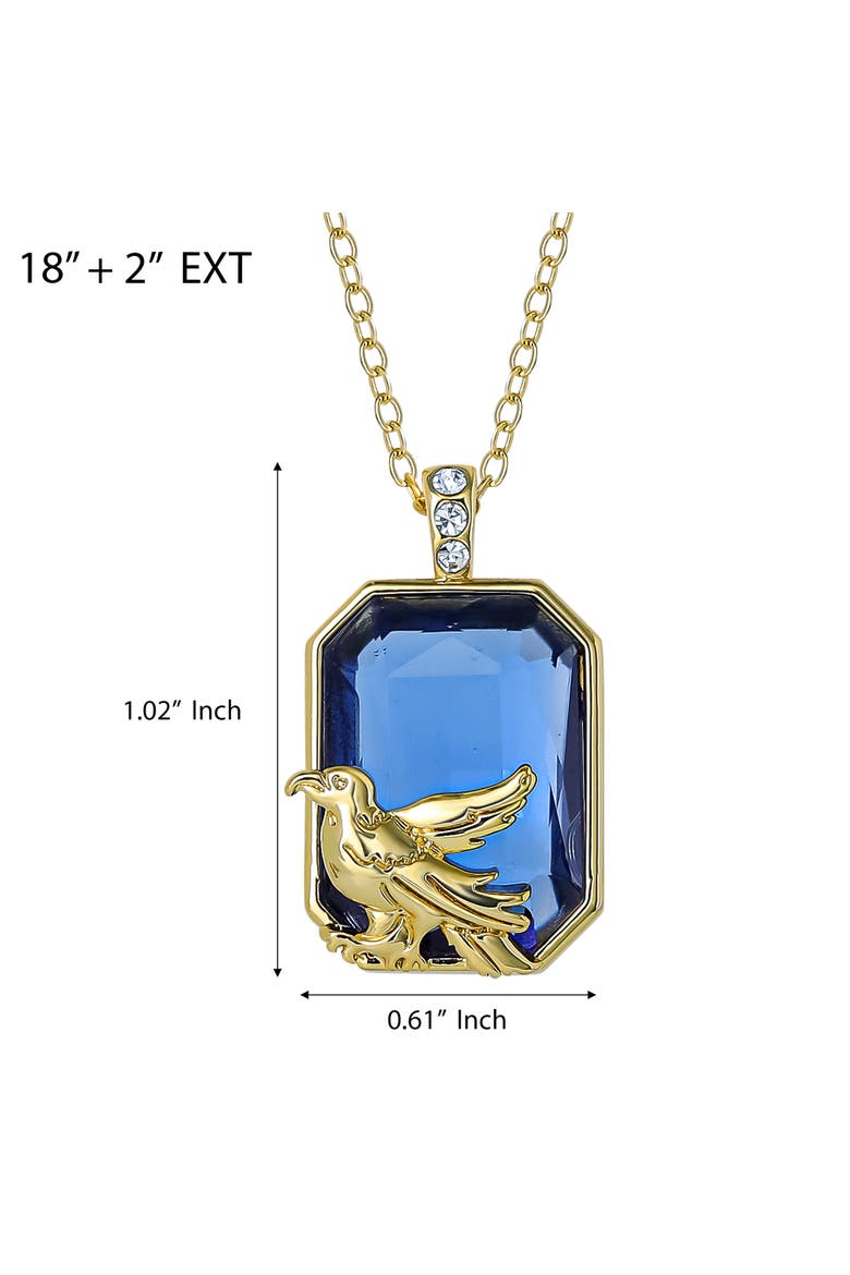 Ravenclaw Eagle Pendant Necklace Official License, 18+2", Alternate, color, Blue