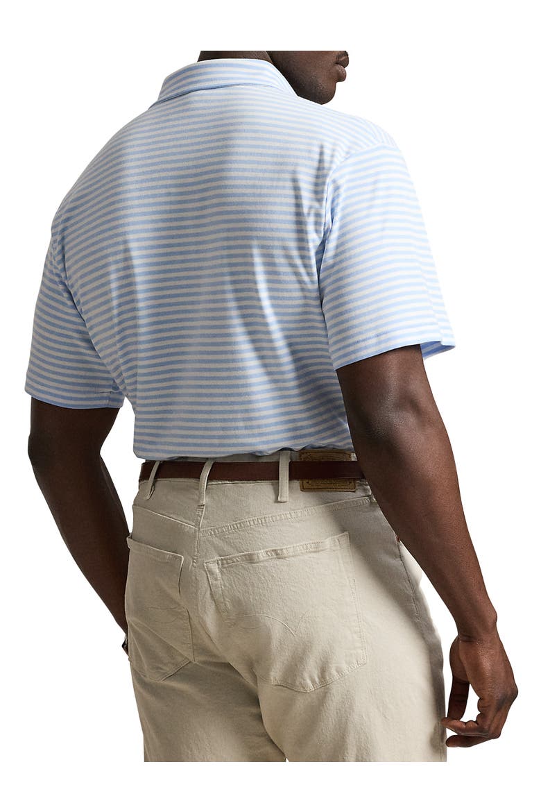 Big & Tall Soft Touch Animated Polo Shirt, Alternate, color, OFFICE BLUE WHITE