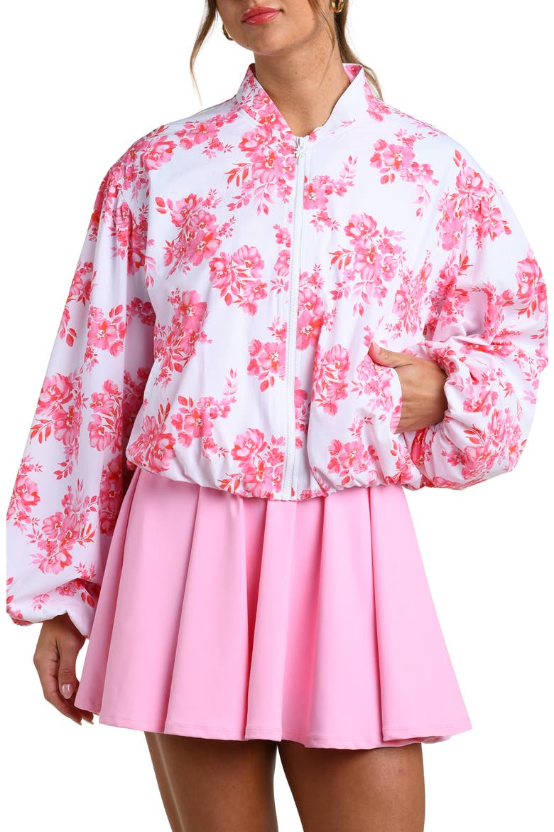 Rally Rose Full-Zip Jacket, Main, color, WHITE