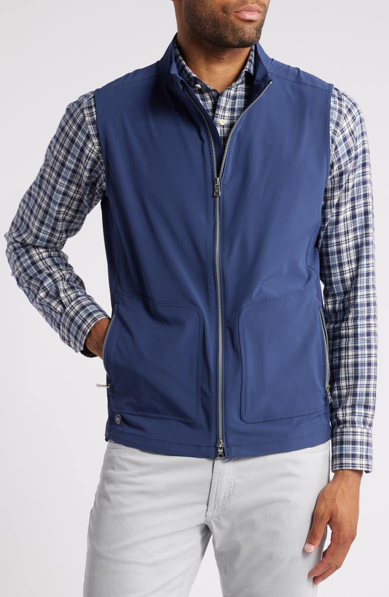 Peter Millar Crown Crafted Water Resistant Contour Vest, Alternate, color, Navy