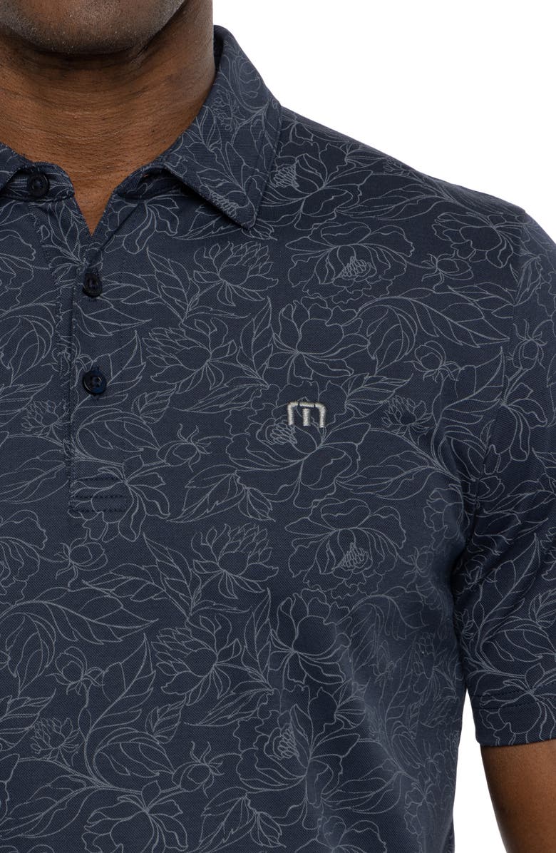 TravisMathew Monstera Print Piqué Polo, Alternate, color,