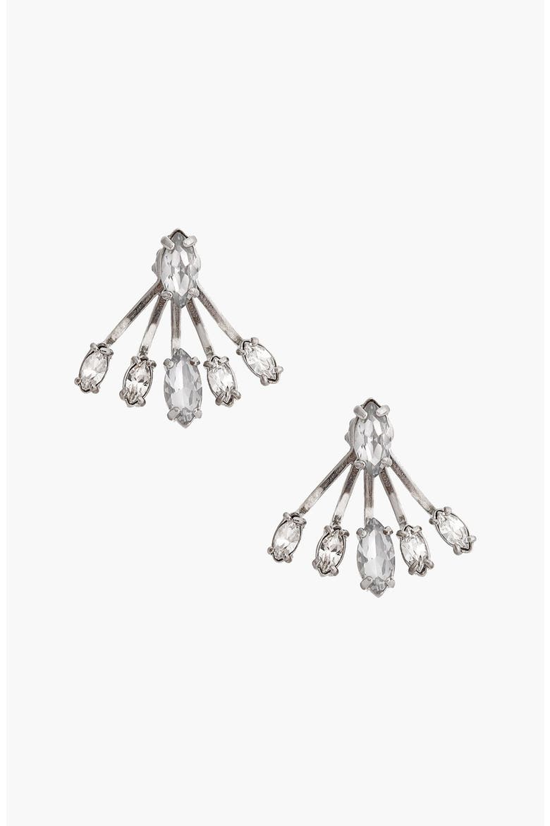 Crystal Ear Jackets, Main, color, SILVER/ CRYSTAL