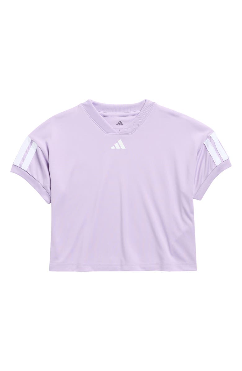 adidas Kids' Logo Graphic T-Shirt, Main, color, Powder Plum