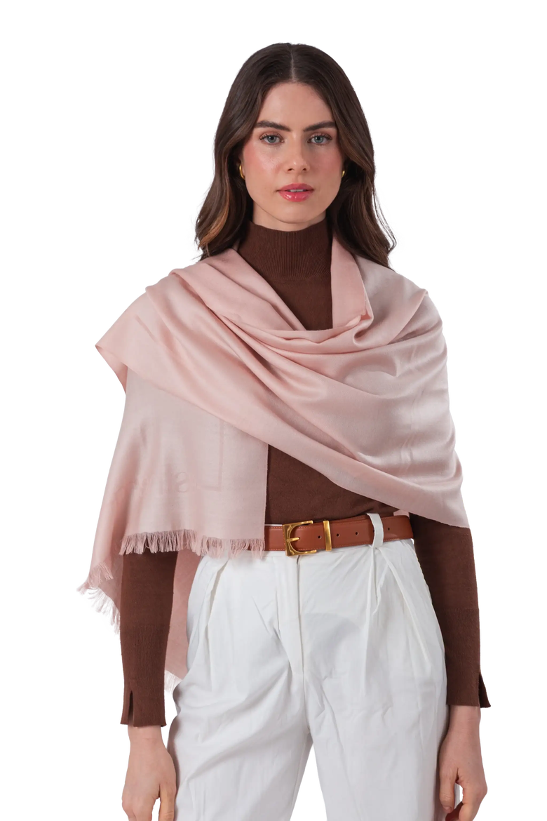 Wool Logo Scarf, Alternate, color, Light Pink