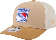 New Era Men's New Era Tan/Light Brown New York Rangers Two-Tone Trucker 9SEVENTY Stretch Snap Adjustable Hat