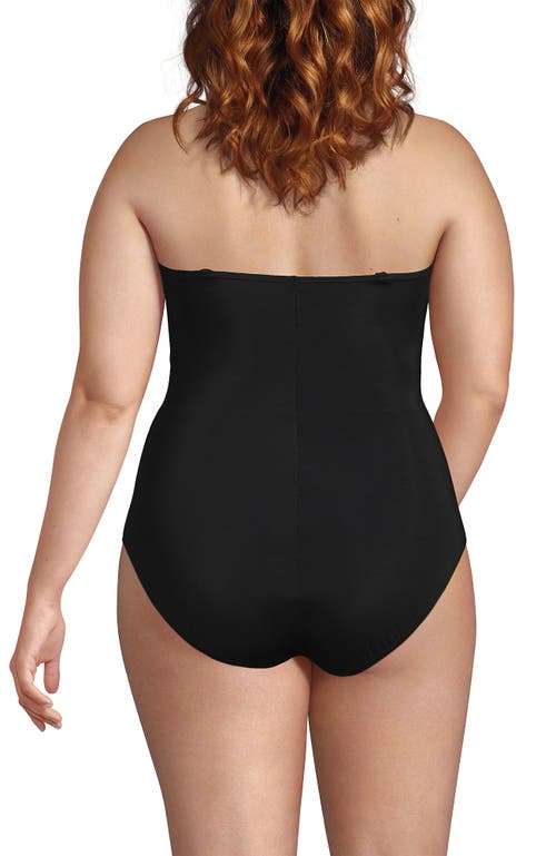 Lands' End Slender Suit Tummy Control U-wire Bandeau One Piece Swimsuit