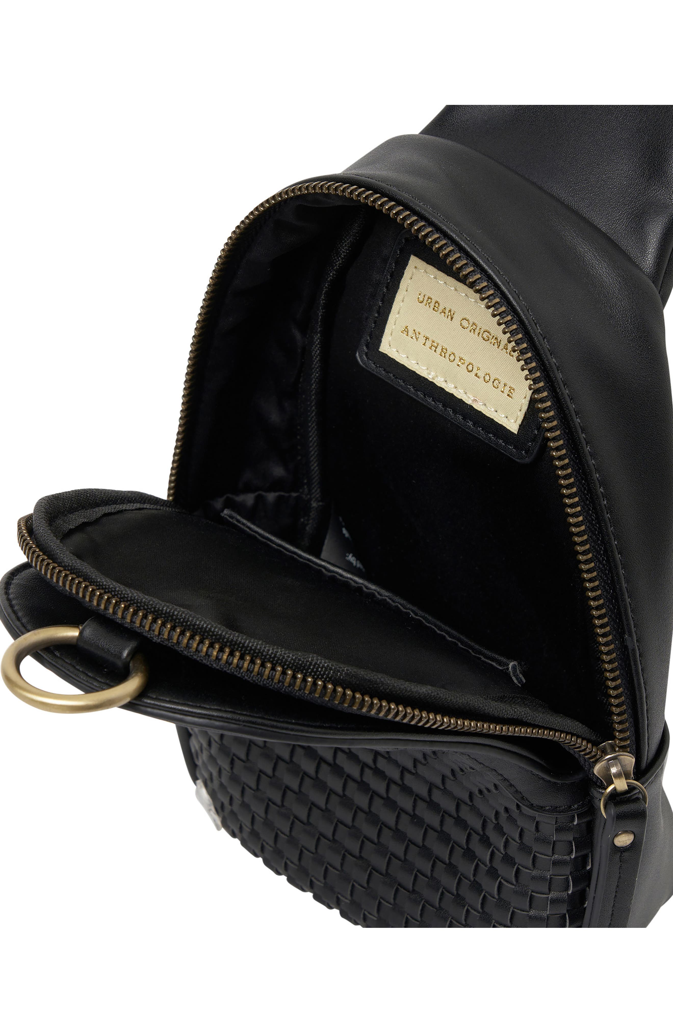 Urban Originals Liberty Woven Vegan Leather Messenger Bag, Alternate, color, 