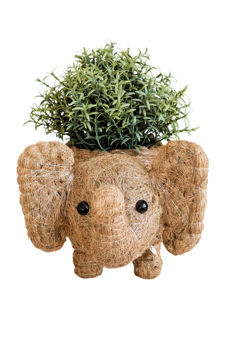 Safari Animal Coco Coir Planters, Alternate, color, Brown
