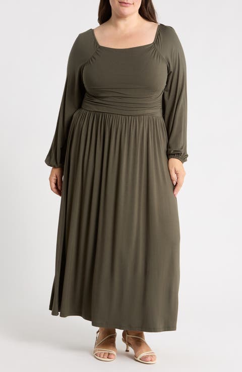 Long Sleeve Jersey Maxi Dress