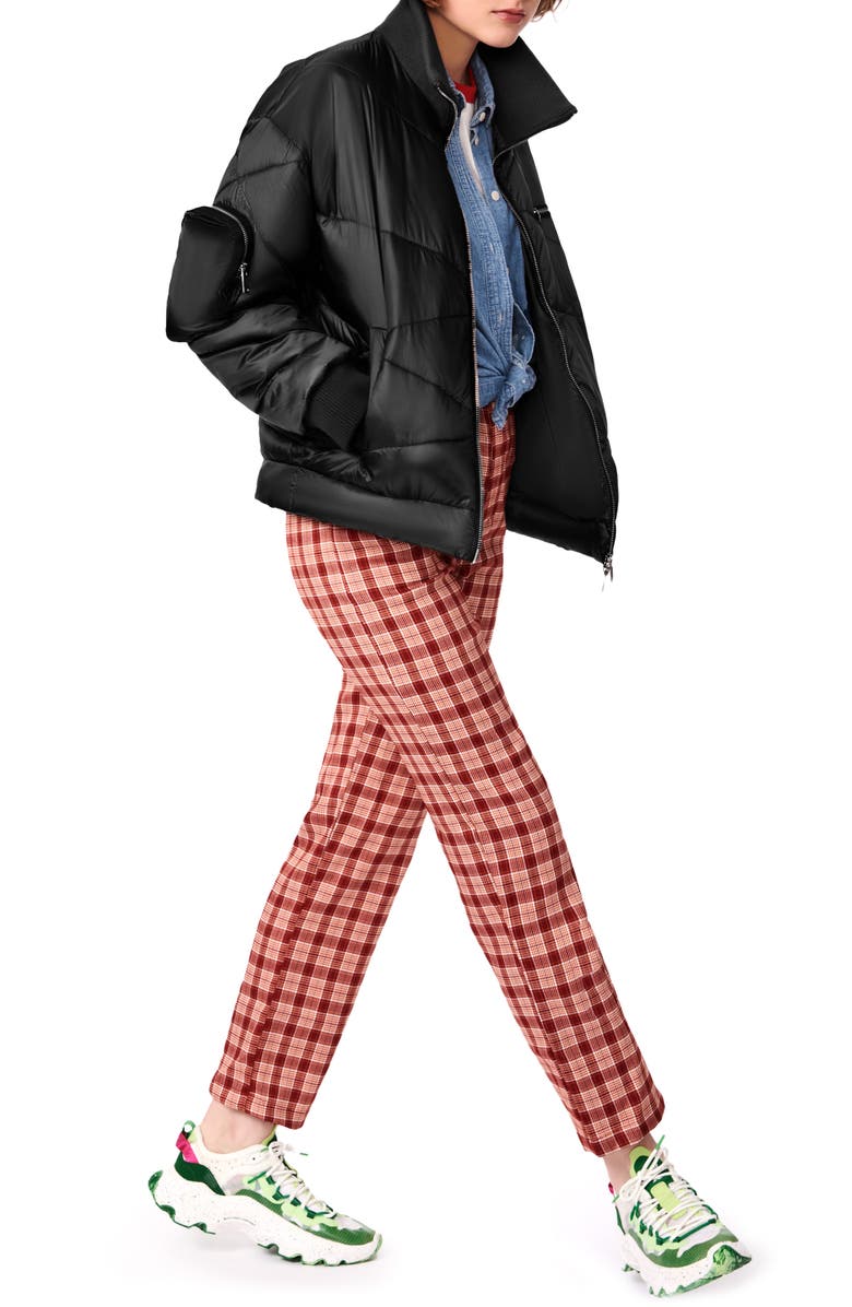 Bernardo Zigzag Nylon Puffer Jacket, Alternate, color, 