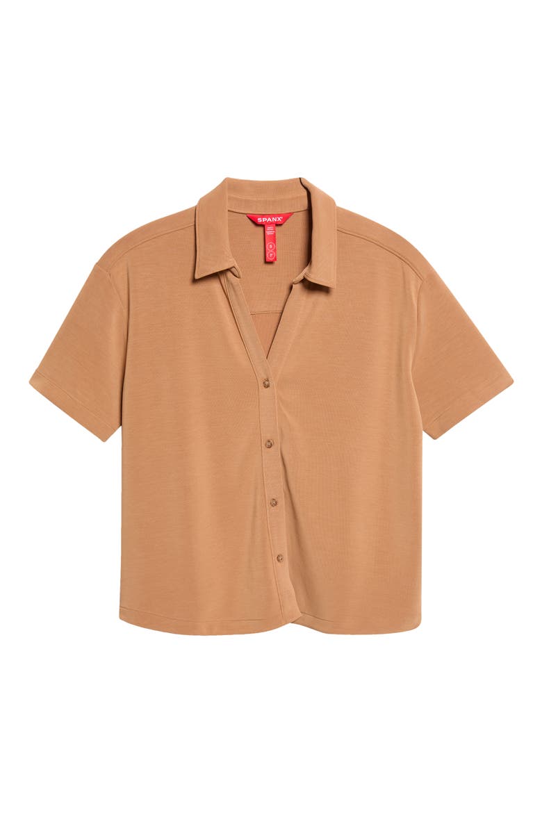 AirEssentials Oversize Button-Up Shirt, Main, color, MAPLEWOOD