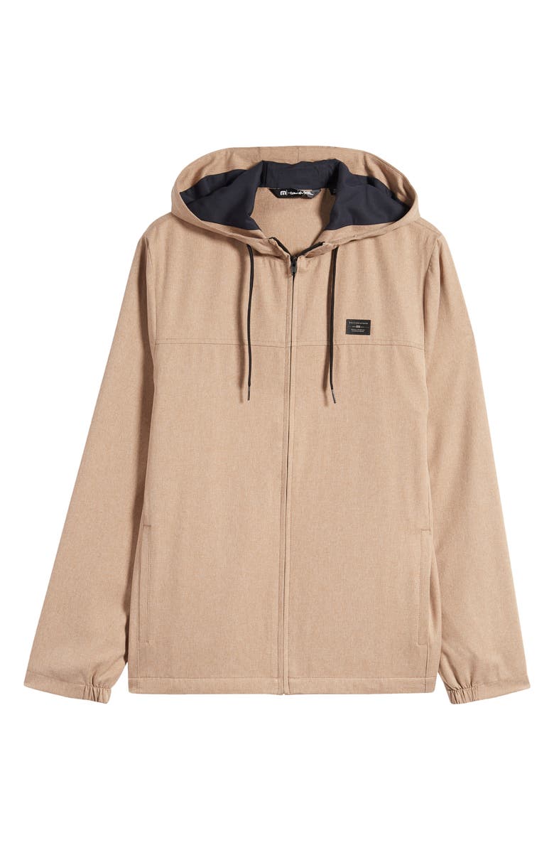 TravisMathew Beer Garden Colorblock Hooded Jacket, Alternate, color, Heather Portabella
