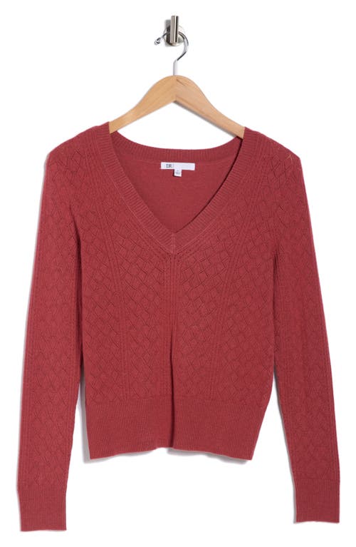 Dr2 By Daniel Rainn Pointelle Stitch Vintage Sweater In Pink