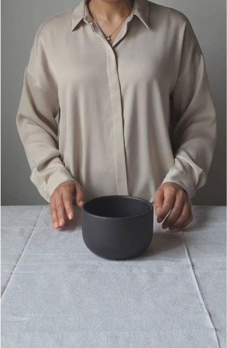 Gharyan Stoneware Tunisian Bowls Set of 4, Alternate, color, Black