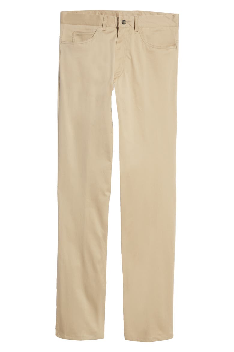 Charleston Khaki Fine Line Stretch Twill 5-Pocket Pants, Alternate, color, KHAKI