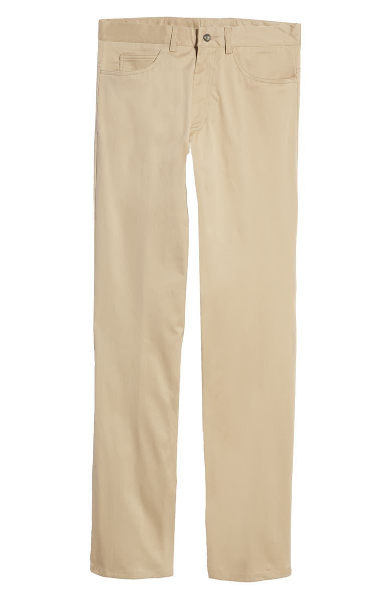 Berle Charleston Khakis Flat Front Stretch Twill Dress Pants, Alternate, color, Khaki