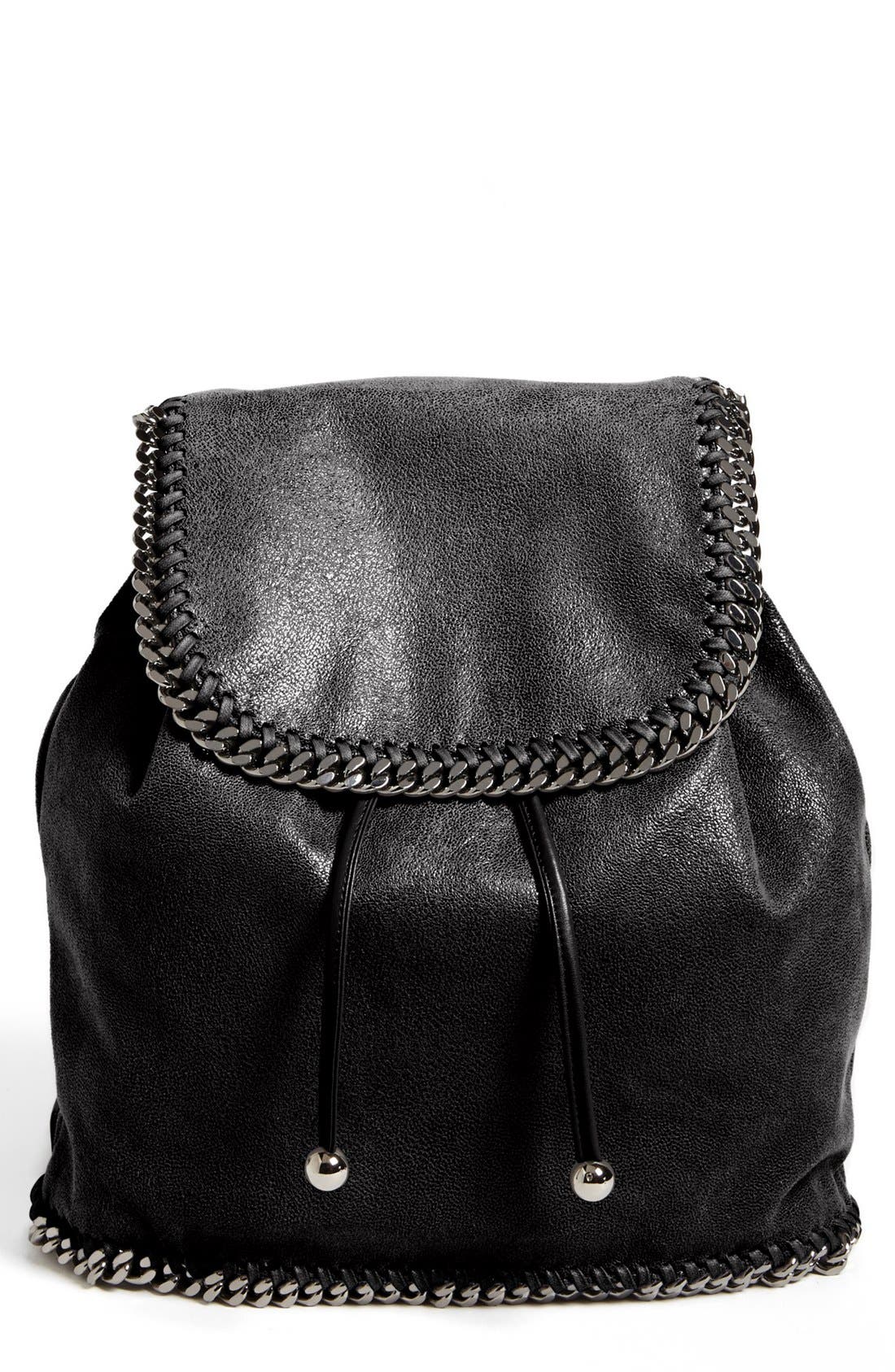 'Falabella - Shaggy Deer' Backpack, Main, color, BLACK