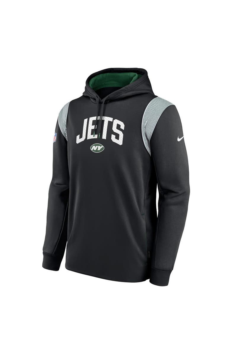 Nike Men's Nike Black New York Jets Sideline Athletic Stack Performance Pullover Hoodie, Alternate, color, 
