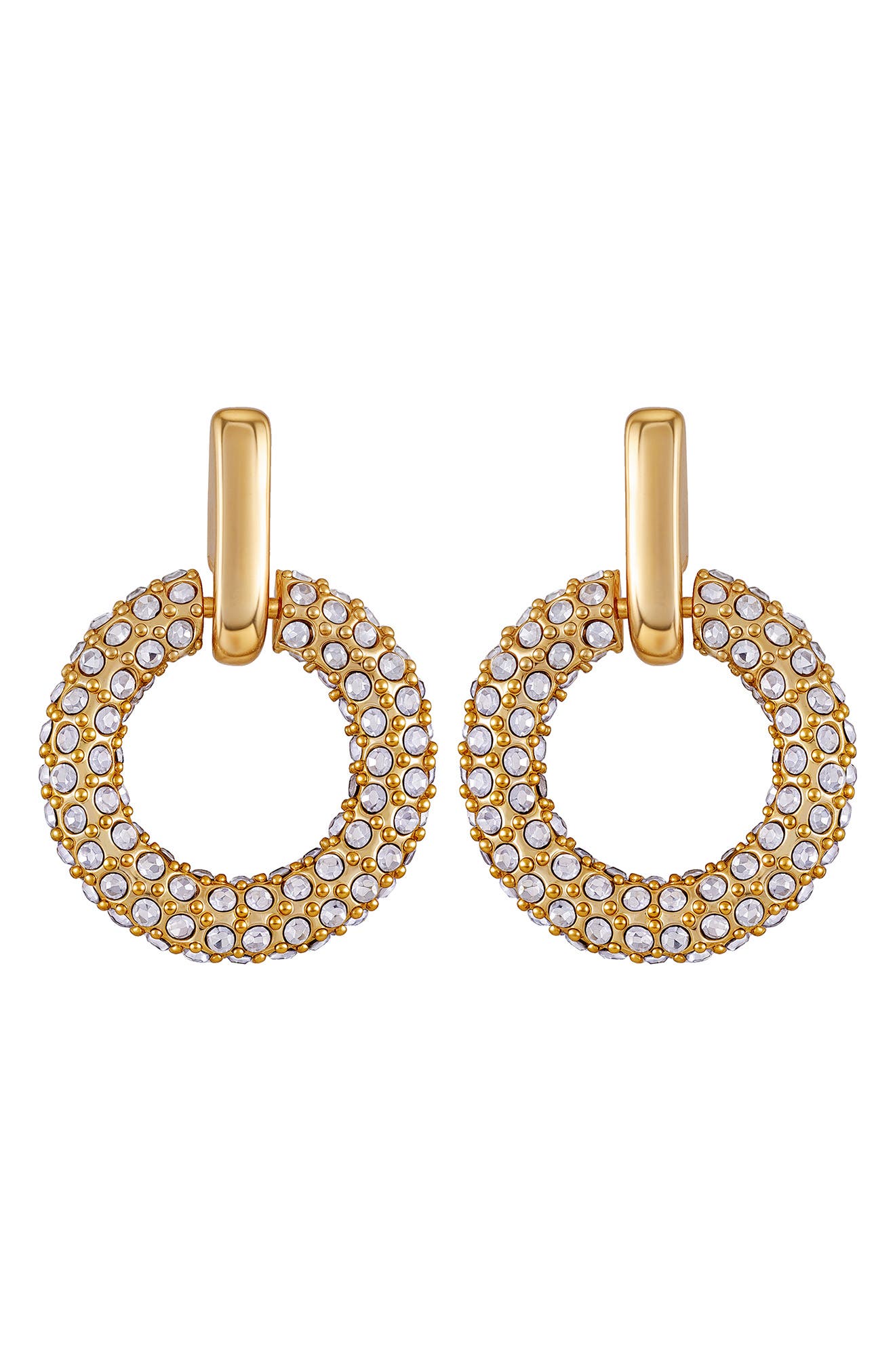 Vince Camuto Pavè Hoop Drop Earrings
