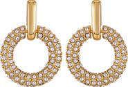 Vince Camuto Pavè Hoop Drop Earrings