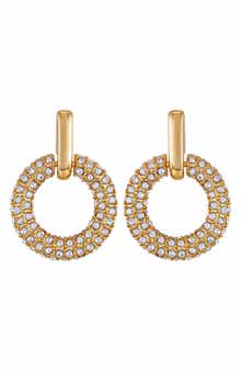 Vince Camuto Pavè Hoop Drop Earrings