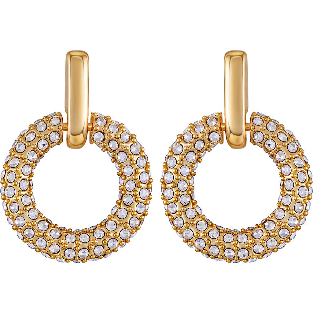 Vince Camuto Pavè Hoop Drop Earrings In Gold