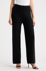 Anne Klein Heat Set Side Stripe Sweater Pants