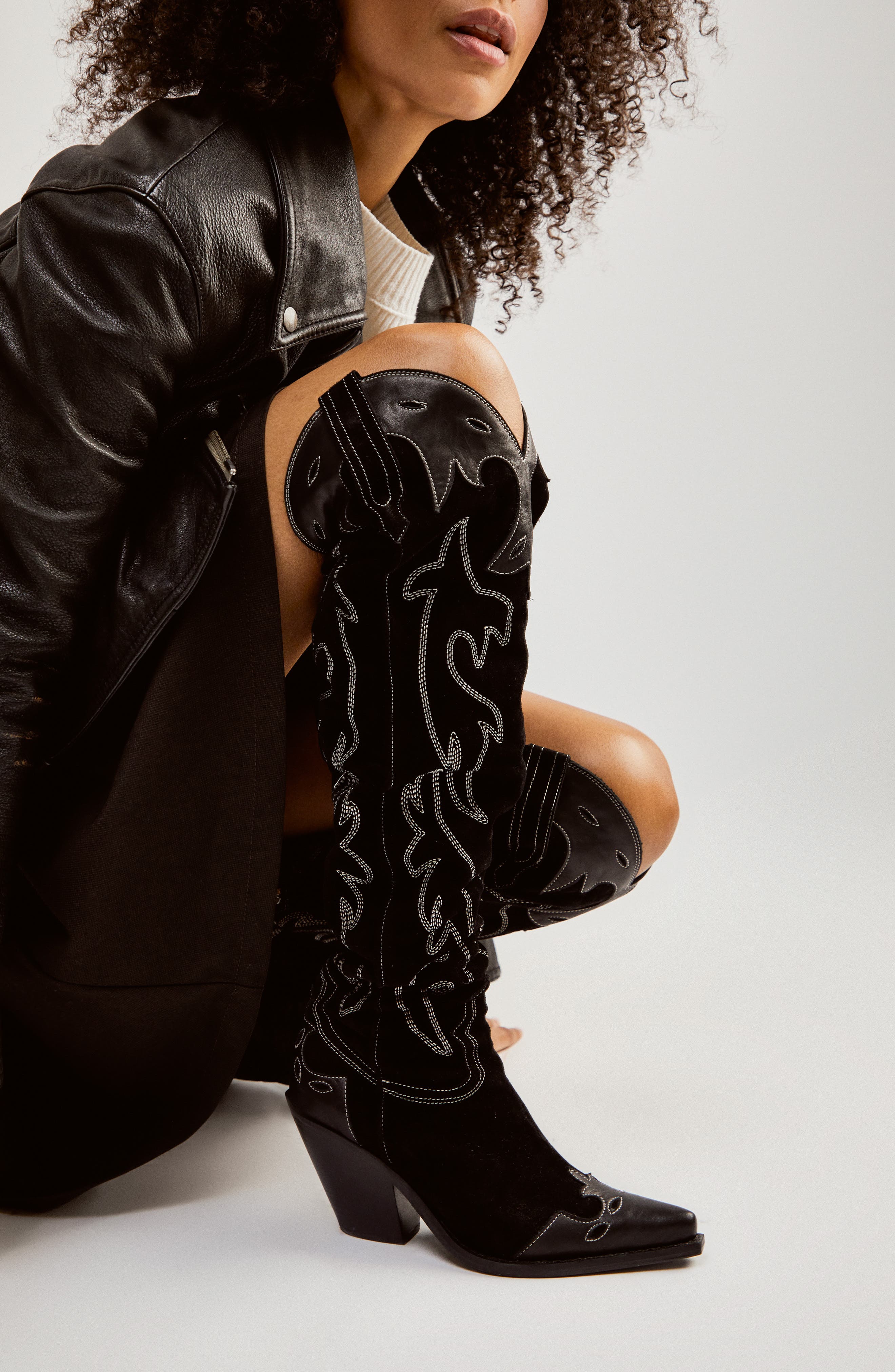 Free People Wild West Knee High Boot, Alternate, color, 