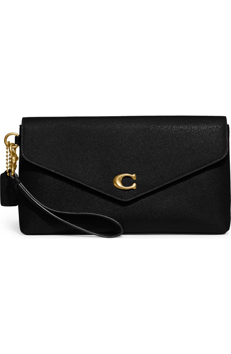 COACH Wyn Crossgrain Leather Clutch, Main, color,